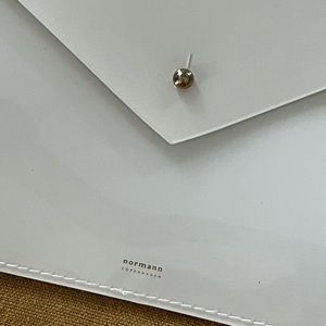 NORMAN COPPENHANGEN plastic pouch brand new with gold hardware